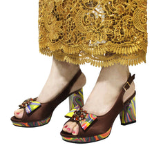 Load image into Gallery viewer, Italian Design Shoes Matching Bag Set EDT543