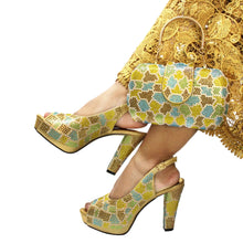 Load image into Gallery viewer, Latest Peep Toe Women's Shoes &amp; Bag Set FGTY67