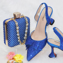 Load image into Gallery viewer, New Silver Versatile Party Ladies Shoes And Bag Set
