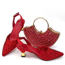 Load image into Gallery viewer, Latest Luxury Pattern Ladies Shoes And Bag Set ED215