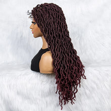 Load image into Gallery viewer, Knotless Box Braided Wig with Curly Ends &amp; Baby Hair | Synthetic Lace Front Wig for Black Women