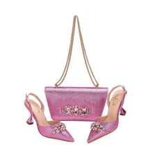 Load image into Gallery viewer, Women's Shoes and Bag Set with Pointed Toe EDN349