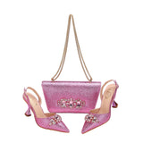 Women's Shoes and Bag Set with Pointed Toe EDN349