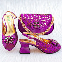 Load image into Gallery viewer, African Wedding Shoes and Bag Set HGY1-46