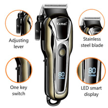 Load image into Gallery viewer, Cordless Electric Hair Trimmer – Professional Rechargeable Beard &amp; Hair Clipper for Men