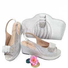 Load image into Gallery viewer, Ladies Shoes With Matching Bag Set for Party ED320