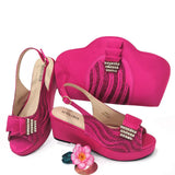 Ladies Shoes With Matching Bag Set for Party ED320