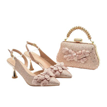 Load image into Gallery viewer, Women's Wedding Pointed Toe Shoes and Bag Set- ED123