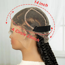 Load image into Gallery viewer, 34" Twisted Cornrow Full Lace Braided Wig | Baby Hair | Synthetic Lace Front Braids | Black Women
