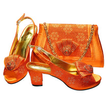 Load image into Gallery viewer, Latest Peep Toe Shoes Matching Bag Set For Wedding Party ED432