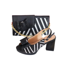 Load image into Gallery viewer, Super Heels Peep Toe Ladies Shoes with Bag Set