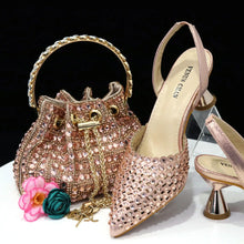 Load image into Gallery viewer, New Diamond Design Shoe and Bag Set