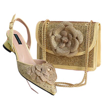 Load image into Gallery viewer, Elegant Lady Shoes And Bag Set with Rhinestone EW4520