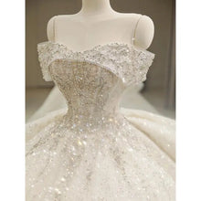 Load image into Gallery viewer, New Off Shoulder Wedding Dress Luxury Bridal Gown EDW324