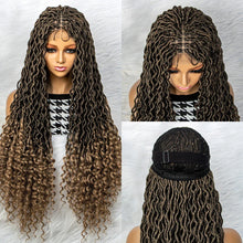 Load image into Gallery viewer, Goddess Box Braids Wig | Curly Ends | Full Lace | Crochet Hair | Black Women