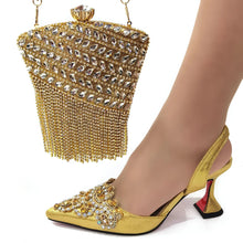 Load image into Gallery viewer, Italy beautiful Italian Shoes with Matching Bag Set HSW1-22