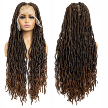 Load image into Gallery viewer, 36" Knotless Box Braided Lace Front Wig | Baby Hair | Synthetic Braids for Black Women