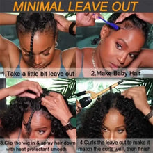 Load image into Gallery viewer, 200% Density Afro Kinky Curly Human Hair V Part Wig for Africa-American Women V Part Wig Easy Install Machine Made SewIn Wig
