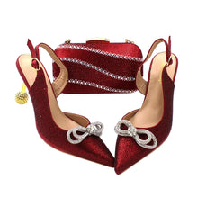 Load image into Gallery viewer, High-Quality Ladies Sandal Shoes Matching Bag Set EDR321