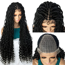 Load image into Gallery viewer, Goddess Box Braids Wig | Curly Ends | Full Lace | Crochet Hair | Black Women