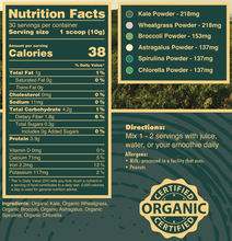 Load image into Gallery viewer, Organic Tropics &amp; Raw Greens Micronutrient Powders