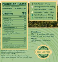 Load image into Gallery viewer, Sweet Organic Powdered Superfood Greens