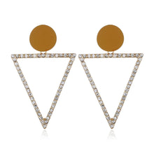 Load image into Gallery viewer, Gold Triangle Earrings