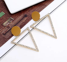 Load image into Gallery viewer, Gold Triangle Earrings