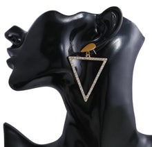 Load image into Gallery viewer, Gold Triangle Earrings