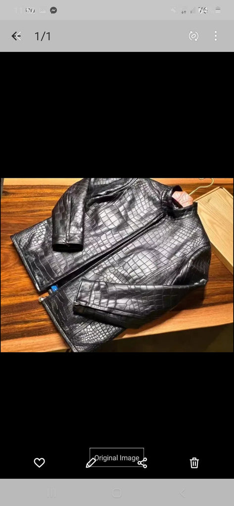 DON JOHN Crocodile Jackets Handmade Men's