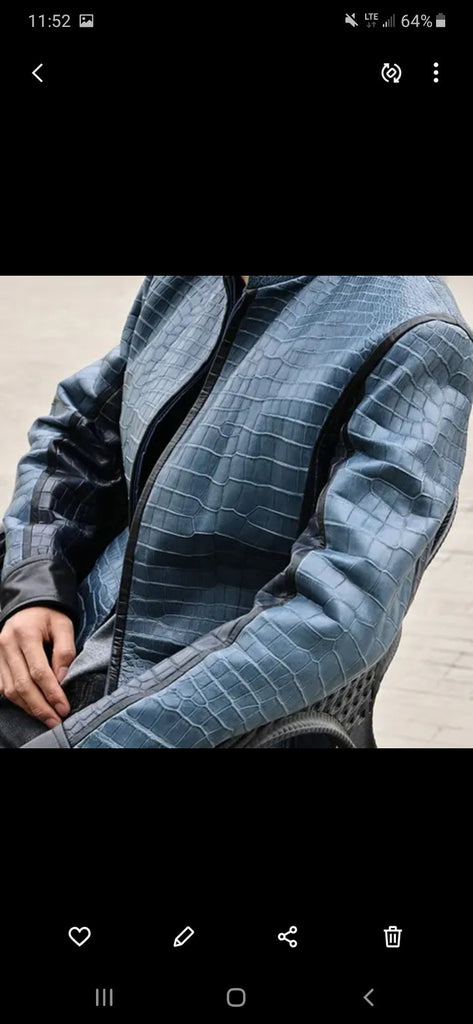 DON JOHN Crocodile Jackets Handmade Men's