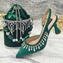Load image into Gallery viewer, Latest Women Heels Shoes and Bags Set - ED-67
