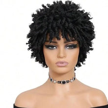 Load image into Gallery viewer, Short Afro Faux Dreads Wig | Heat Resistant Synthetic Braids | Unisex Wig for Black Women &amp; Men