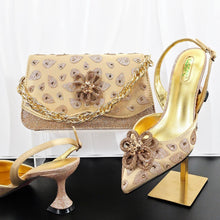 Load image into Gallery viewer, Classic Matching High Heels And Bag Set