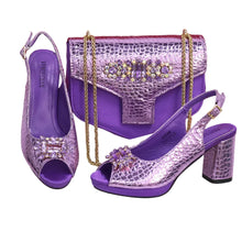Load image into Gallery viewer, Open Toe Women Heels Shoes And Bag Set GRT543
