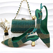 Load image into Gallery viewer, High Quality African Style Ladies Shoes And Bags Set ED125
