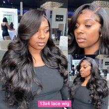 Load image into Gallery viewer, 13x4 13x6 Body Wave Lace Front Wig 30 Inch Transparent Lace Frontal Wig Human Hair Wigs For Women Pre Plucked Lace Closure Wig