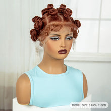 Load image into Gallery viewer, Ginger Full Lace Handmade Bantu &amp; Dreadlock Braided Wig with Baby Hair | Synthetic Braided Wig for Black Women