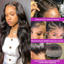 Load image into Gallery viewer, 13x4 13x6 Body Wave Lace Front Wig 30 Inch Transparent Lace Frontal Wig Human Hair Wigs For Women Pre Plucked Lace Closure Wig