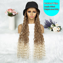 Load image into Gallery viewer, 30" Crochet Afro Dreadlocks Bucket Hat Wig | Synthetic Braided Hair | Curly Ends | Black Women