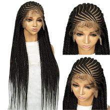 Load image into Gallery viewer, 32" Cornrow Braided Wig | Full Lace Box Braids | Transparent Lace Front Wig for Black Women