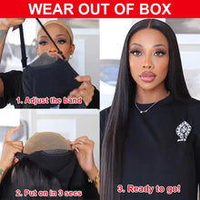Load image into Gallery viewer, Pre Cut No Glue Bone Straight Glueless Wigs Human Hair For Women Brazilian Glueless Wig Human Hair Ready To Wear Preplucked 200%