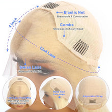 Load image into Gallery viewer, 220% Density 613 Honey Blonde Straight Short Bob Wig Brazilian Hair 13x4 Lace Front Human Hair Wig Pre Plucked with Baby Hair