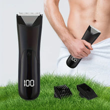 Load image into Gallery viewer, Men's Groin &amp; Body Hair Trimmer Electric Wet and Dry Shaver with Stainless Steel Blade and 2 Guard Combs