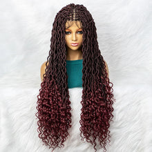 Load image into Gallery viewer, Goddess Box Braids Wig | Curly Ends | Full Lace | Crochet Hair | Black Women