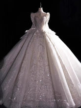 Load image into Gallery viewer, White Long Sleeved High-end Wedding Dress EDW2309