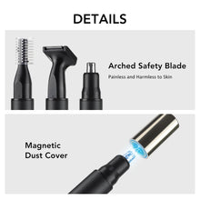 Load image into Gallery viewer, 3-in-1 Rechargeable Nose, Ear, Eyebrow &amp; Beard Trimmer with LED Display - USB Portable Hair Clipper for Men