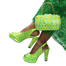 Load image into Gallery viewer, Latest Peep Toe Women's Shoes &amp; Bag Set FGTY67