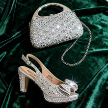 Load image into Gallery viewer, Latest Peep-Toe High Heel and Bag Set EDS40