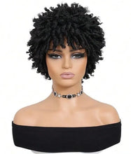 Load image into Gallery viewer, Short Afro Faux Dreads Wig | Heat Resistant Synthetic Braids | Unisex Wig for Black Women &amp; Men